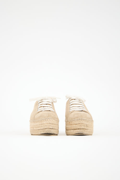 Miu Miu Suede Espadrille Sneaker