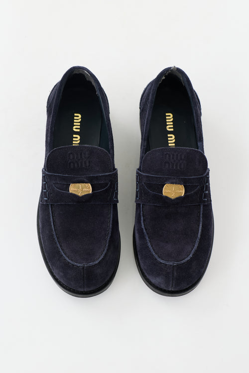 Miu Miu Suede Penny Loafer