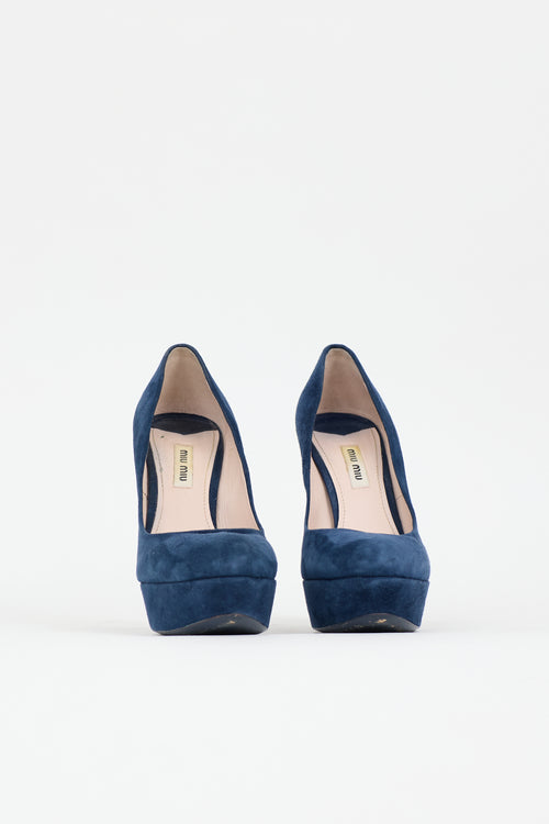 Miu Miu Suede Platform Pump