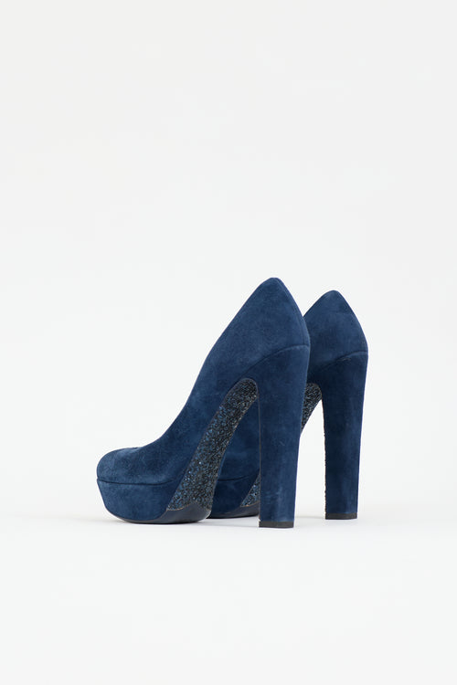 Miu Miu Suede Platform Pump