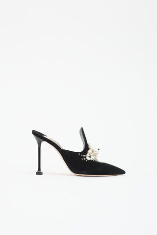 Miu Miu Suede Pointed Toe Mule