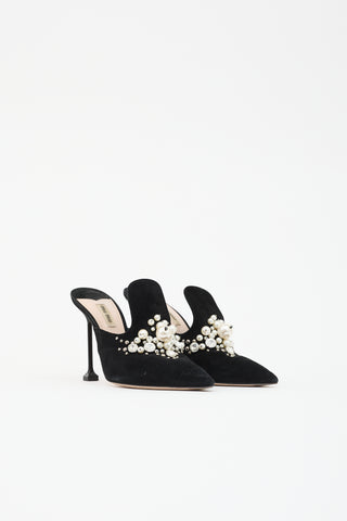 Miu Miu Suede Pointed Toe Mule