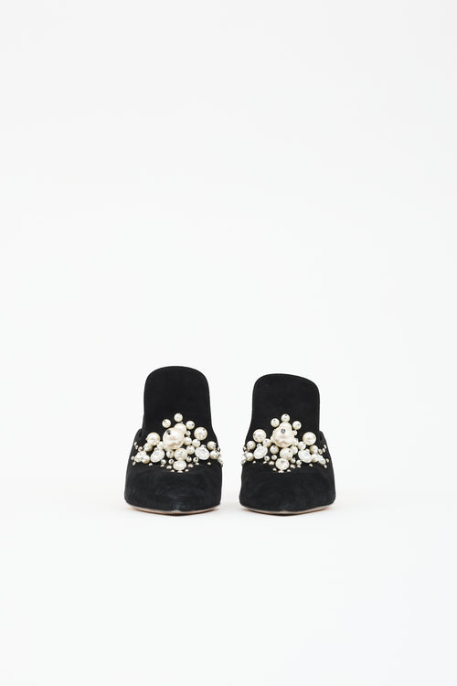 Miu Miu Suede Pointed Toe Mule
