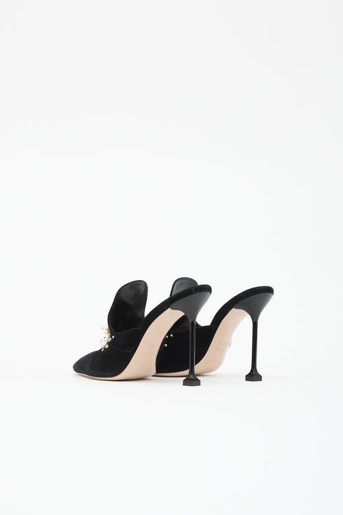 Miu Miu Suede Pointed Toe Mule