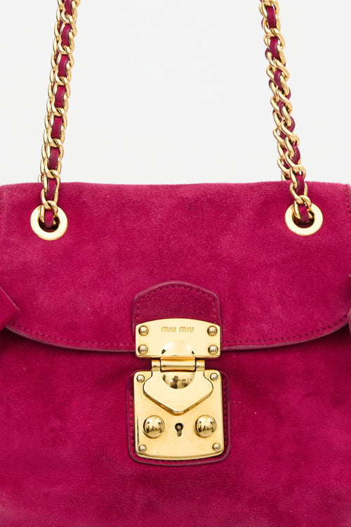 Miu Miu Suede Shoulder Bag