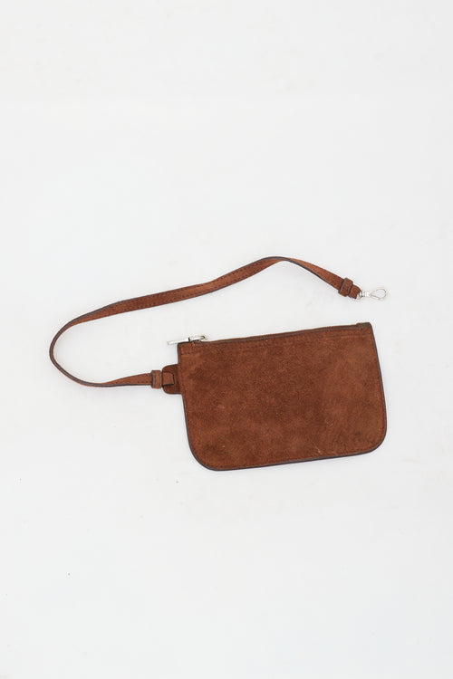 Miu Miu Suede & Denim Fringe Bucket Bag