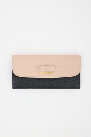 Miu Miu Two Tone Leather Wallet