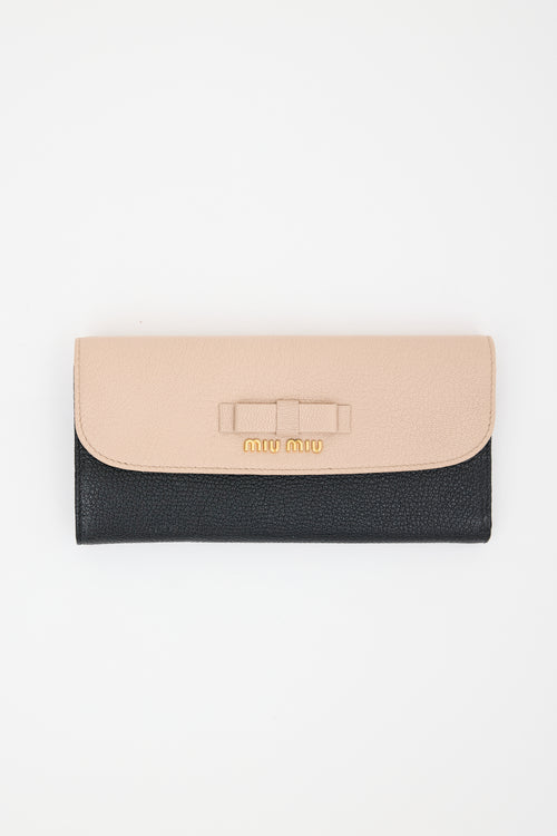 Miu Miu Two Tone Leather Wallet