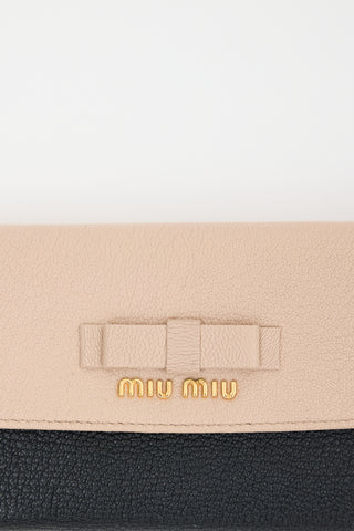 Miu Miu Two Tone Leather Wallet