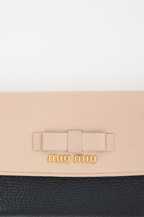 Miu Miu Two Tone Leather Wallet