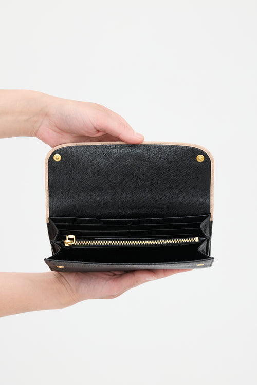 Miu Miu Two Tone Leather Wallet