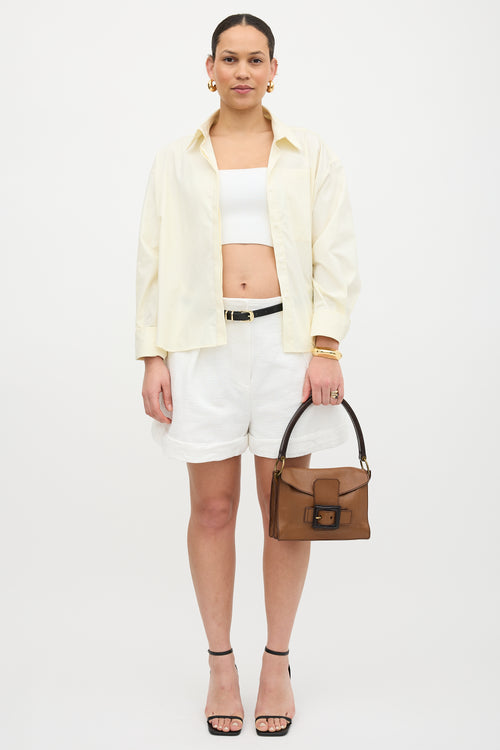 Miu Miu Vintage Leather Buckle Shoulder Bag
