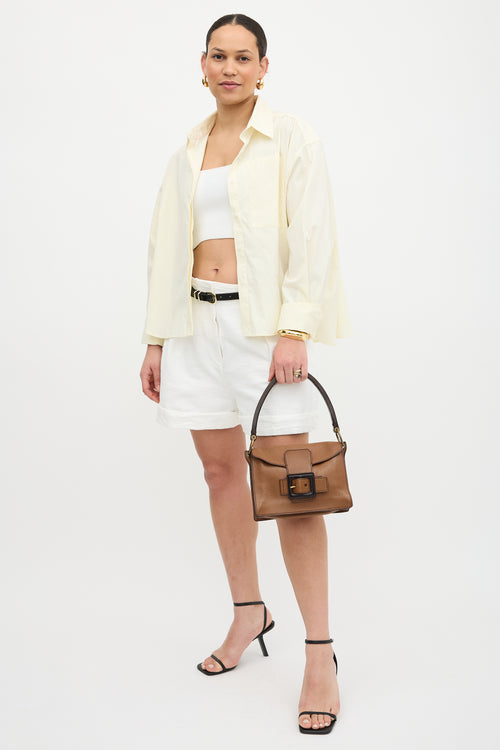 Miu Miu Vintage Leather Buckle Shoulder Bag