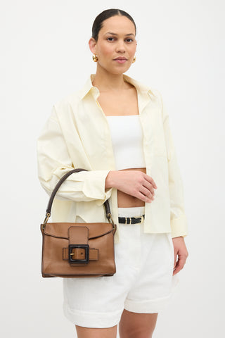 Miu Miu Vintage Leather Buckle Shoulder Bag