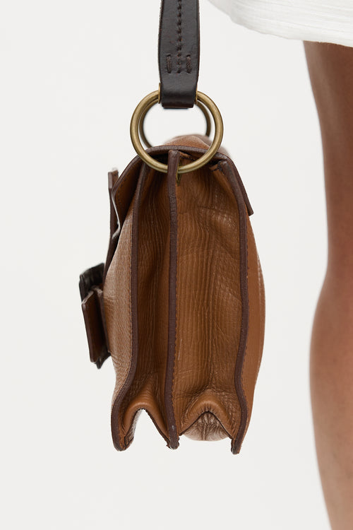 Miu Miu Vintage Leather Buckle Shoulder Bag