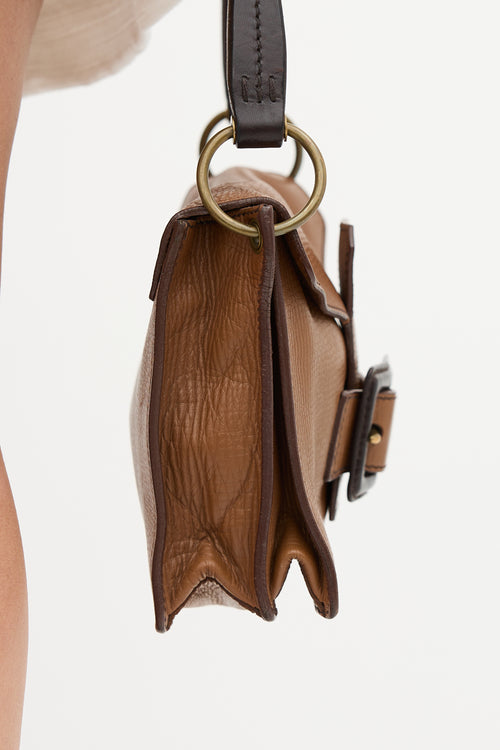 Miu Miu Vintage Leather Buckle Shoulder Bag