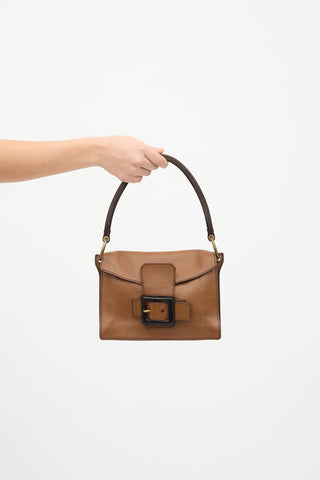 Miu Miu Vintage Leather Buckle Shoulder Bag