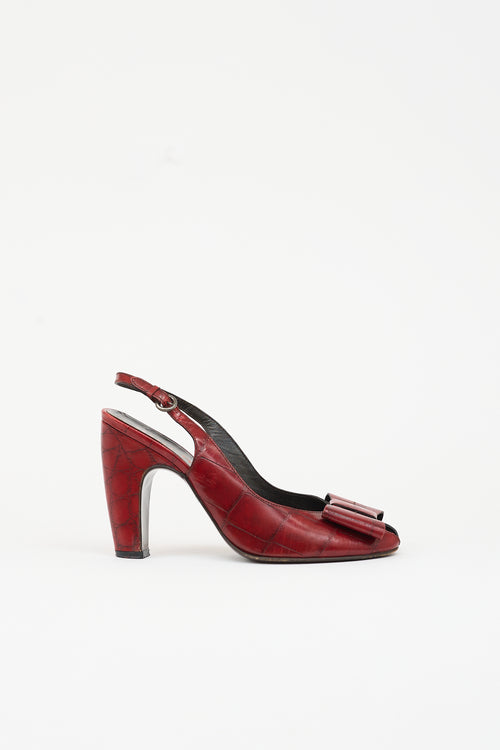 Miu Miu Vintage Leather Slingback Heel