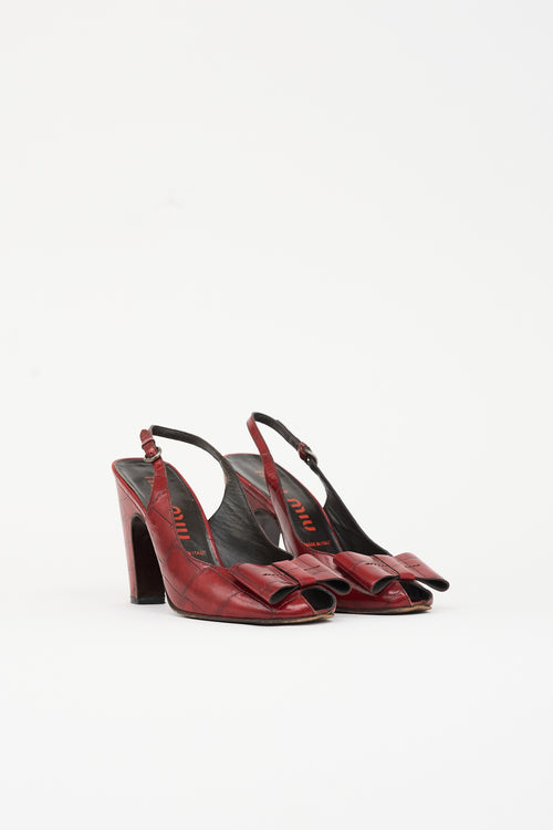 Miu Miu Vintage Leather Slingback Heel