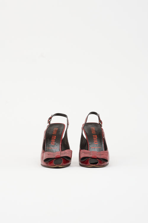 Miu Miu Vintage Leather Slingback Heel