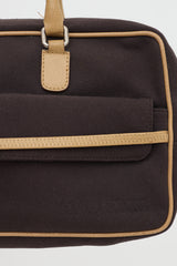 Miu Miu Vintage Leather & Twill Shoulder Bag