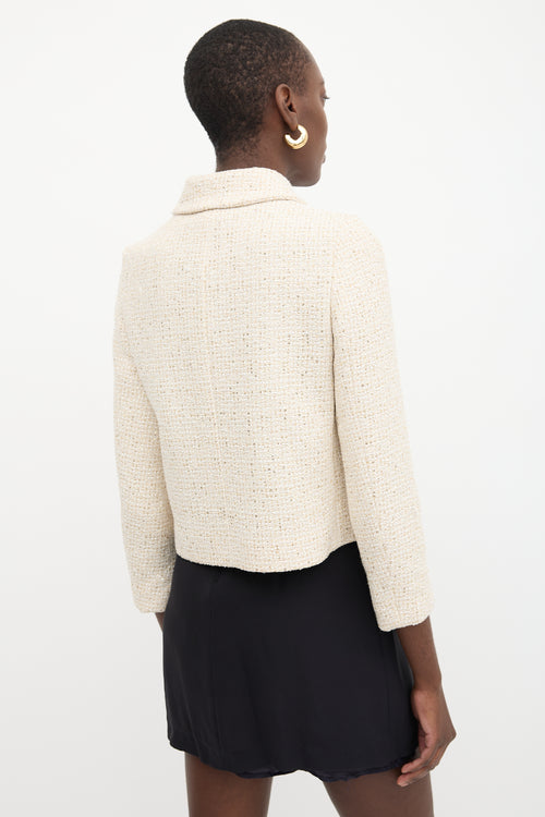 Miu Miu Wool Sequin Tweed Jacket