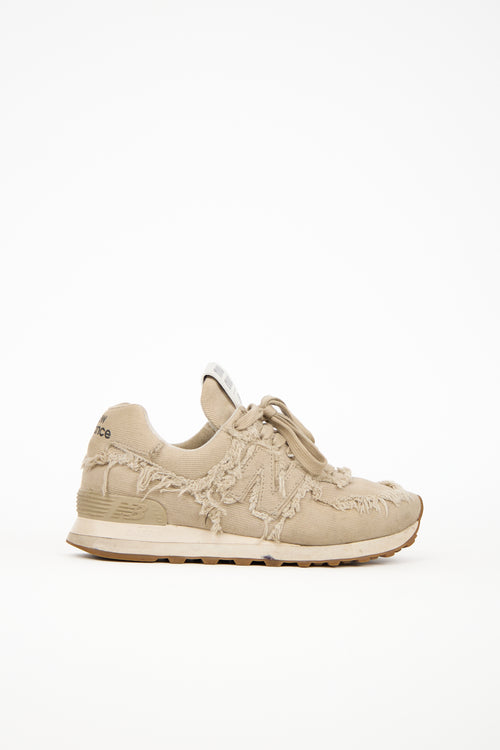 Miu Miu X New Balance Frayed 574  Sneaker
