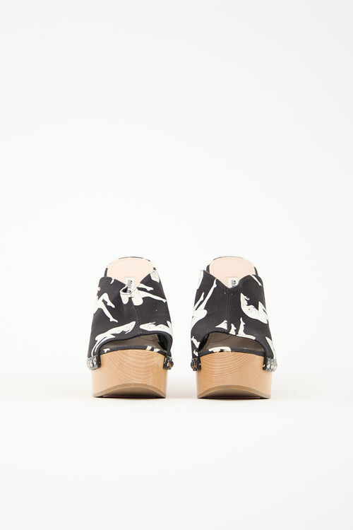 Miu Miu Abstract Printed Mule
