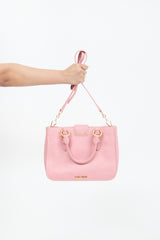 Miu Miu Leather Medium Madras Tote