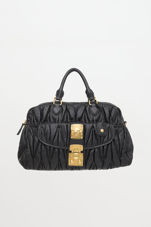 Miu Miu Matelassé Leather Bauletto Bowler Bag