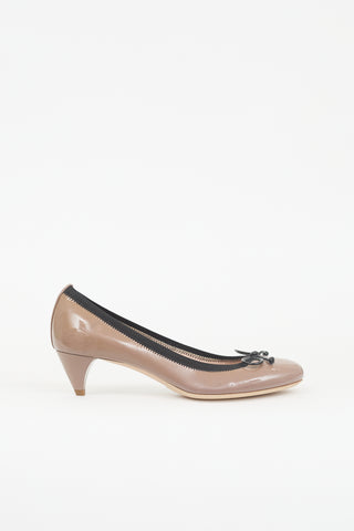 Patent Leather Bow Heel