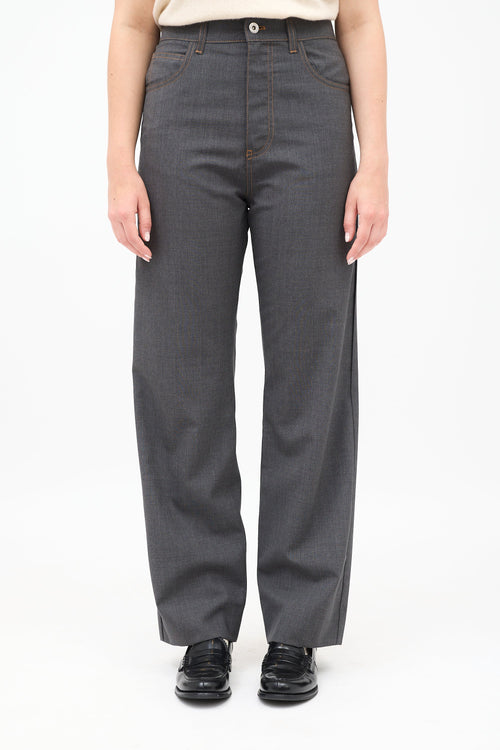 Miu Miu Wool Straight Leg Trouser