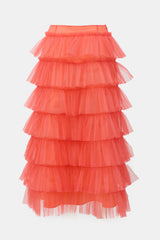 Molly Goddard Ruffled Tulle Tiered Skirt