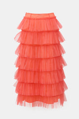 Molly Goddard Ruffled Tulle Tiered Skirt