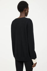Moncler Wool Girocollo Knit Logo Sweater