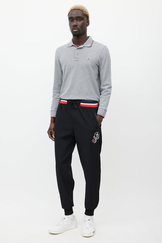 Moncler Black & Multicolour Striped Jogger