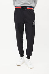 Moncler Black & Multicolour Striped Jogger