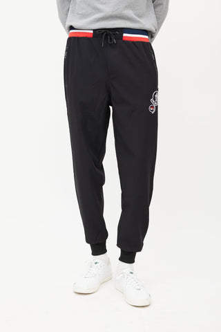 Moncler Black & Multicolour Striped Jogger
