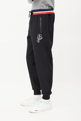 Moncler Black & Multicolour Striped Jogger