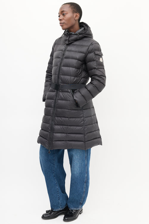 Moncler Black Quilted Down Mokacine Coat