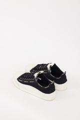 Moncler Black & White Canvas Glissiere Sneaker