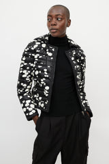 Moncler Black & White Dotted Nylon Jacket