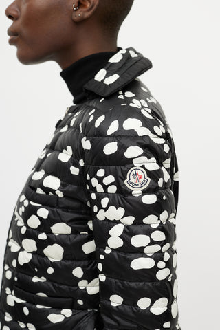Moncler Black & White Dotted Nylon Jacket
