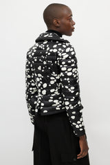 Moncler Black & White Dotted Nylon Jacket