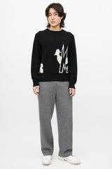 Moncler // Black & White Wool Knit Logo Sweater – VSP Consignment