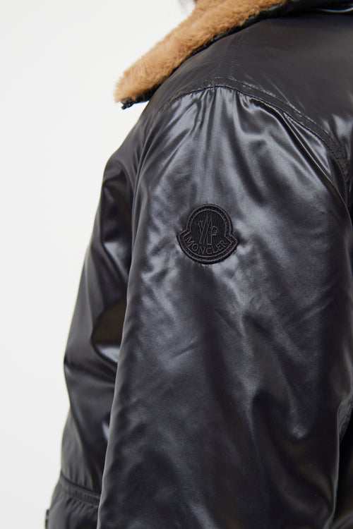 Moncler Black Adoxe Reversable Nylon Jacket
