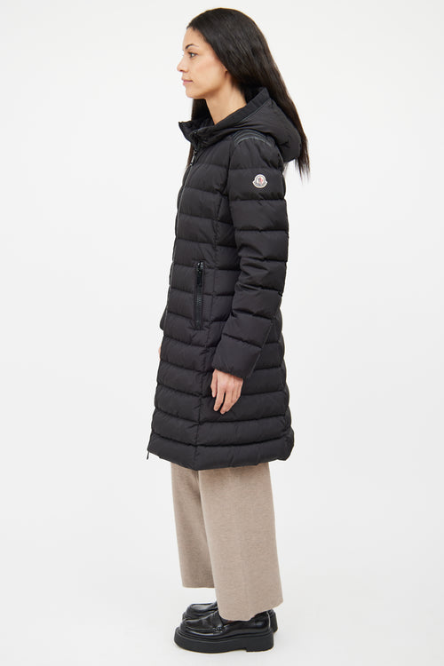 Moncler Black Taleve Mid Length Puffer Jacket