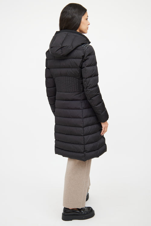 Moncler Black Taleve Mid Length Puffer Jacket