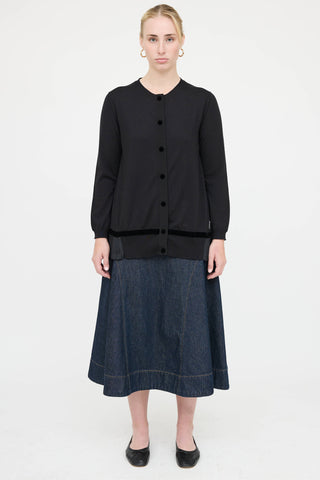 Moncler Knit Pleated Cardigan