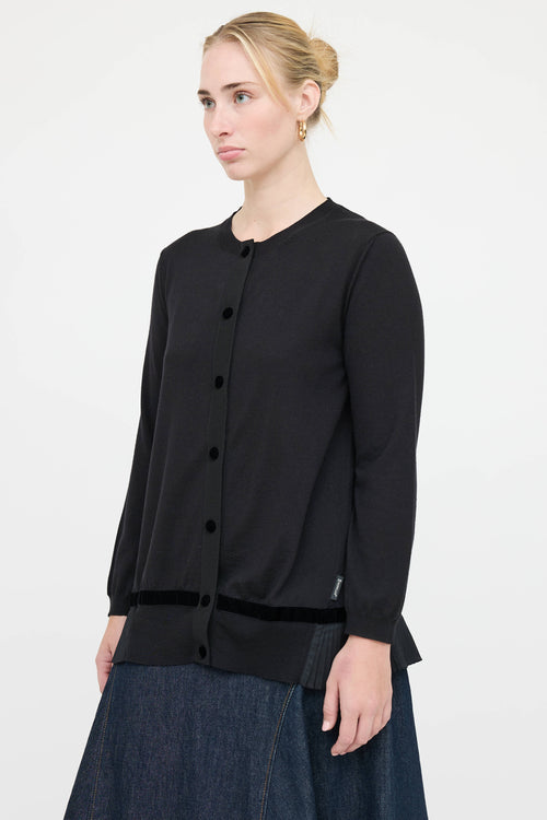 Moncler Knit Pleated Cardigan